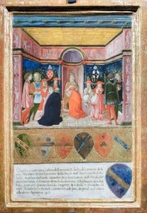 Pius II. ernennt seinen Neffen Francesco Tedeschini Piccolomini zum Kardinal, ca. 1485-90 von Francesco di Giorgio Martini