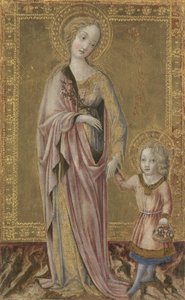 Heilige Dorothea und das Jesuskind, ca. 1460 von Francesco di Giorgio Martini
