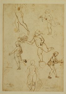 Drei Kinder; ein Putto