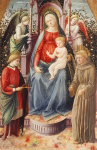 Die Madonna und das Kind mit den Heiligen Julian und Franziskus