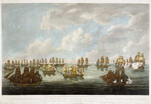 Gefechte zwischen der China-Flotte und einem französischen Geschwader am 15. Februar 1804 von Francis (after) Sartorius