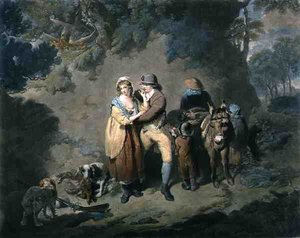 Der verliebte Jäger, graviert von Charles Hodges (1764-1837), veröffentlicht von J.R. Smith