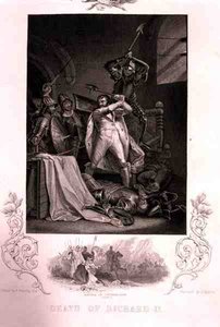 Der Tod von Richard II., aus dem Stück von William Shakespeare (1564-1616) gestochen von J. Rogers (Stich)