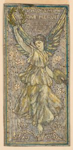 Entwurf für Mosaik- oder Glasfenster zu Ehren eines Malers („Palmam Qui Meruit Ferat“)