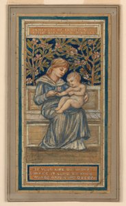 Entwurf für ein Buntglasfenster zum Gedenken an Christina Trask von Francis Augustus Lathrop