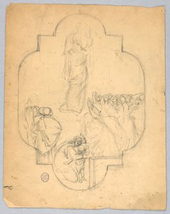 Skizze für ein Fenster oder eine Decke von Francis Augustus Lathrop