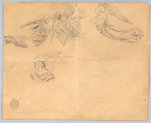 Skizze von Engeln von Francis Augustus Lathrop