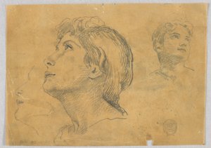 Skizzen von zwei Köpfen von Francis Augustus Lathrop