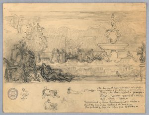 Studie für ein Wandbild oder Panel von Francis Augustus Lathrop