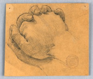 Studie von gefalteten Händen von Francis Augustus Lathrop