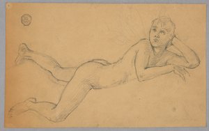 Studie einer nackten Figur