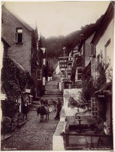 Clovelly, Das Neue Gasthaus und Straße von Francis Bedford