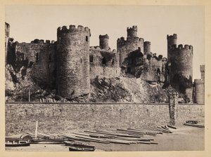 Conway Castle vom Bach von Francis Bedford