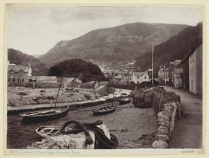 Lynmouth, das Dorf vom Kai aus, 1860-94
