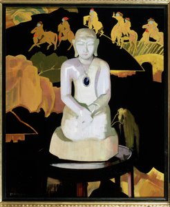 Der Buddha (Schwarz und Gold) ca. 1929-30 von Francis Campbell Boileau Cadell