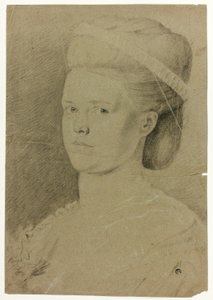 Porträtbüste einer jungen Frau von Francis Cotes