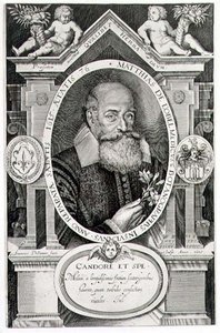 Porträt von Matthias de Lobel (1538-1622) graviert vom Künstler von Francis Delaram