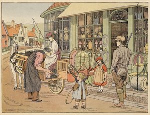 Bedfords Buch der Geschäfte: Eisenwarenhändler (Farblithografie) von Francis Donkin Bedford