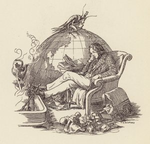 Illustration für Die Grille auf dem Herd von Charles Dickens von Francis Donkin Bedford