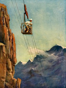 Ingenieure bei der Arbeit an einer Bergseilbahn