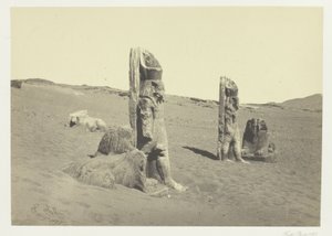 Kolosse und Sphinx bei Wady Saboua, Nubien