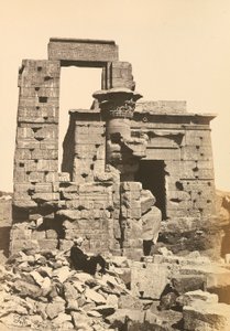 "Ägypten und Palästina": Ruinen der Stadt Hermonthis mit dem Tempel der Kleopatra in Erment, nahe Theben, Oberägypten von Francis Frith