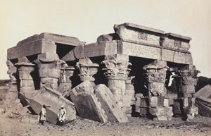 "Ägypten und Palästina": Ruinen des Tempels von Sobek und Haroeris von Kom Ombo, Oberägypten