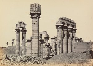 "Ägypten und Palästina": die Ruinen der Stadt Hermonthis mit dem Tempel der Kleopatra in Armant (Erment) bei Theben, Ägypten