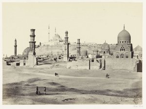 Blick auf den südlichen Teil der Nekropole in Kairo von Francis Frith