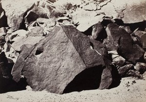 Sinaitische Inschriften in Wadee El-Mukattab, 1860 von Francis Frith
