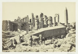 Der gebrochene Obelisk, Karnak, 1857 von Francis Frith