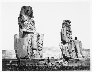 Die Kolosse von Memnon, Theben, Ägypten, 1860