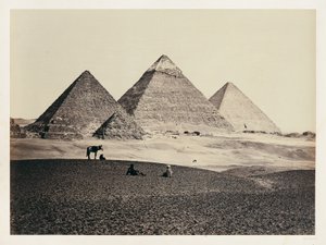 Die Pyramiden von Gizeh von Südwesten von Francis Frith