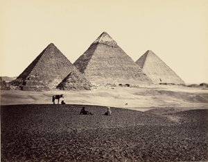 Die Pyramiden von Gizeh von Südwesten von Francis Frith