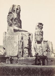 Die Statuen von Memnon. Ebene von Theben, 1857 von Francis Frith