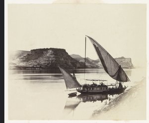 Fähre bei Qasr Ibrim von Francis Frith