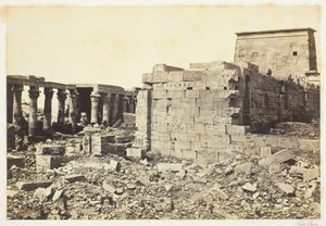 Ansicht auf der Insel Philae, 1857, gedruckt 1862 von Francis Frith