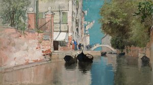 Auf dem Weg zum öffentlichen Garten, ca. 1895 von Francis Hopkinson Smith