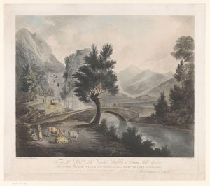 Ansicht des Keswick-Sees mit den Lodore-Wasserfällen
