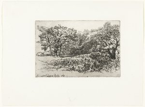 Landschaft mit einer Herde Tiere von Francis Seymour Haden (Sir) (signed by artist)