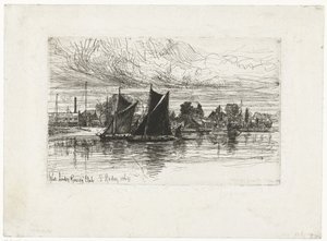 West London Rowing Club von Francis Seymour Haden (Sir) (signed by artist)