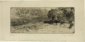 Ein wahrscheinlicher Ort für einen Lachs von Francis Seymour Haden