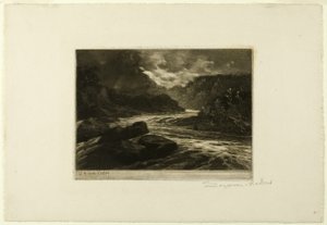 Ein Lachsfluss, Nr. II von Francis Seymour Haden