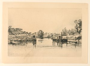 Egham Schleuse von Francis Seymour Haden