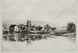 Stadt Kidwelly, 1859 von Francis Seymour Haden