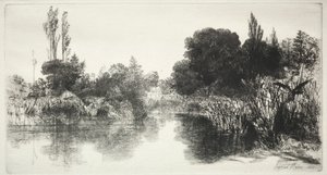 Shere Mill Pond Die größere Platte, 1860
