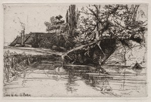 Das Wassergrabenhaus, 1865 von Francis Seymour Haden