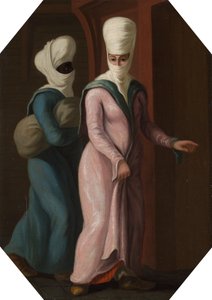 Eine türkische Dame geht mit ihrer Sklavin zum Bad von Francis Smith