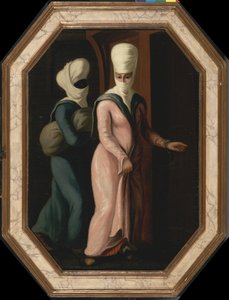 Eine türkische Dame geht mit ihrer Sklavin zum Bad, ca. 1760 von Francis Smith