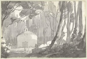 Im Park der Villa Mondragone in Frascati von Francis Towne